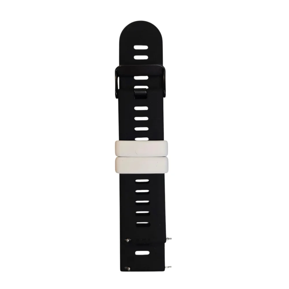 Samsung Smartwatch Band Black White Silicone 22mm Compatible Watch Accessories